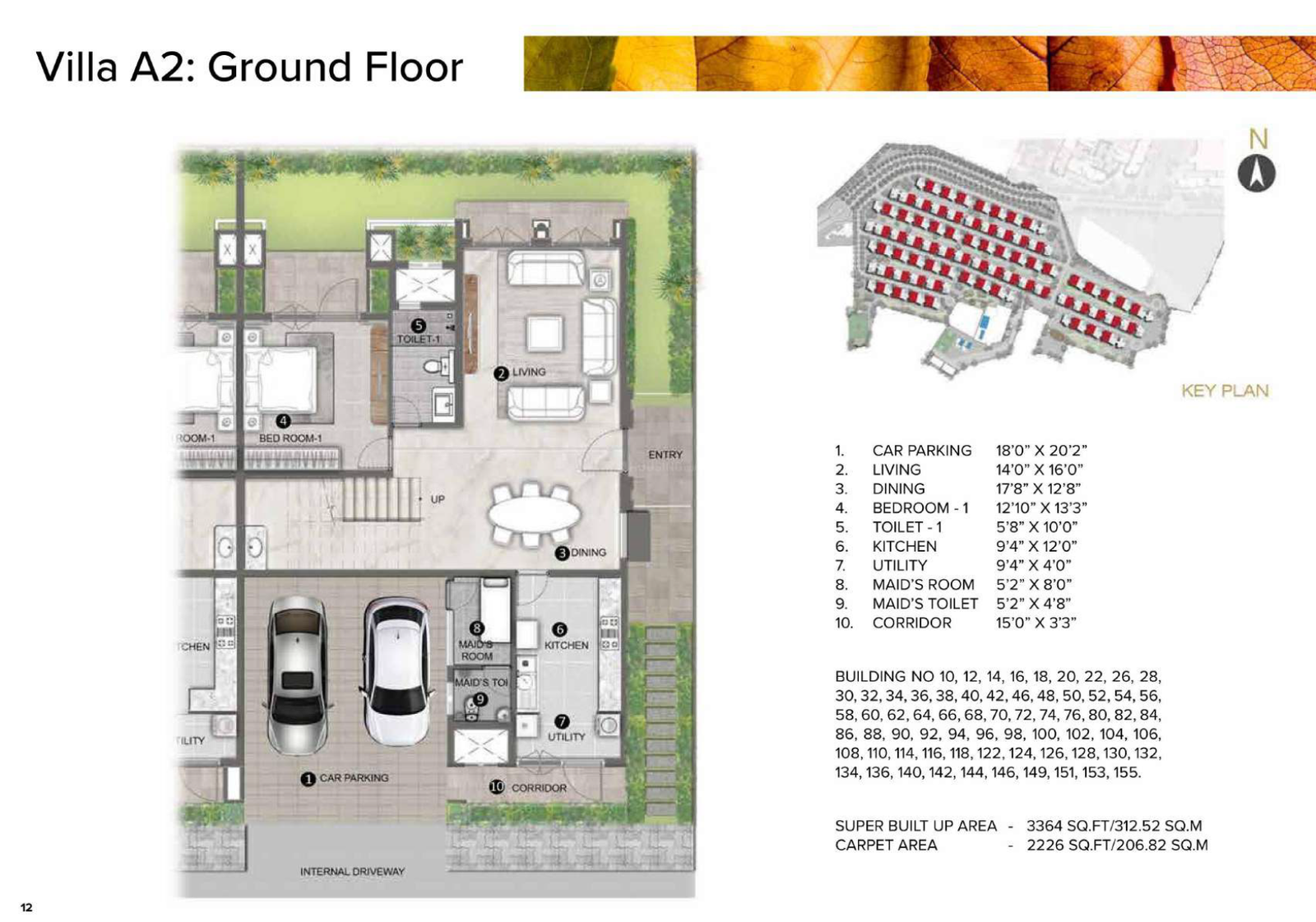 4 BHK North Facing Villa For Sale Floor Plan